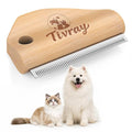 Dog Brush for Shedding, Deshedding Brush for Dogs, Pet Hair Removal Tool, Painless Wood Remover for Pet Hair, Cats, Horses Cleaning, Grooming, Short and Long Fur, Ergonomic Design, 4.3inch