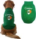 Personalized Dog Sweater, Custom Knit Sweater with Clover Embroidery, St. Patrick's Day Design for Dogs, Ideal Gift for Dog Owners, Pet Apparel Gift#6