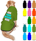 Personalized Dog Hoodie Customized with Name Photo Pet Warm Sweater Hoodie for Medium Large Dogs & Cat Puppy, OliveDrab, XXL