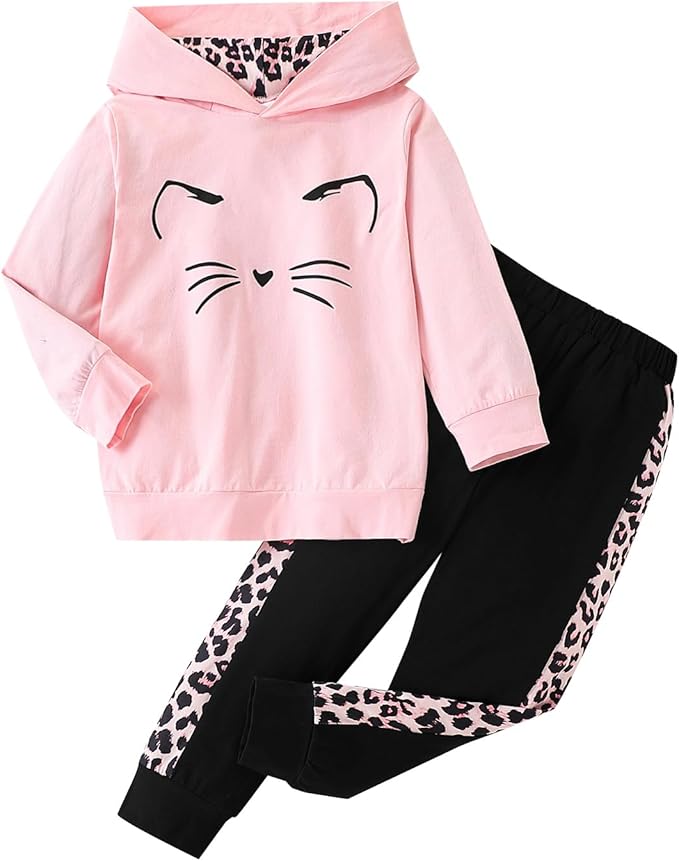 Toddler Baby Girls Clothes Long-sleeve Tie Dye Hoodie Sweatshirt Pants Hooded Outfit Set