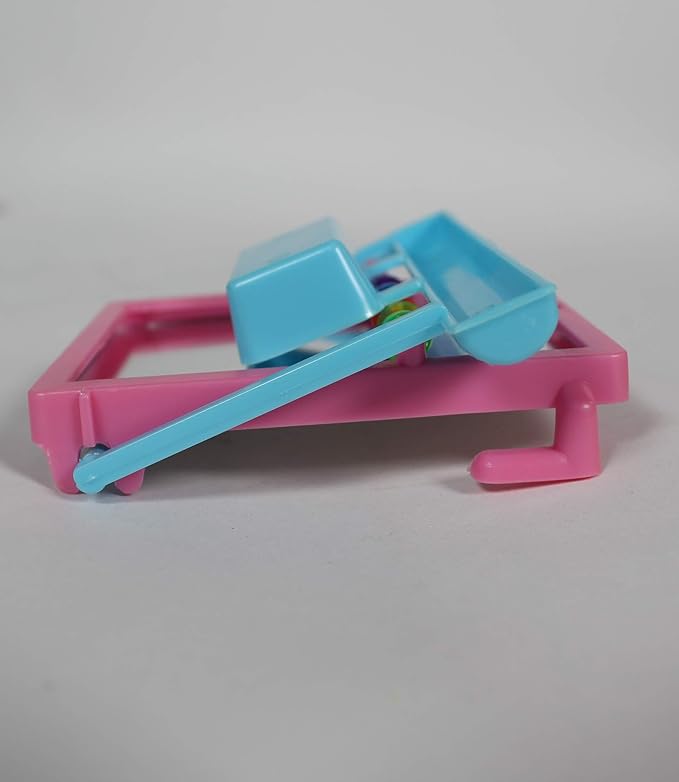 Penn-Plax Bird Life - Landing Perch with Mirror and Beads - Perfect for Parakeets, Finches, and Other Small Birds (BA504)