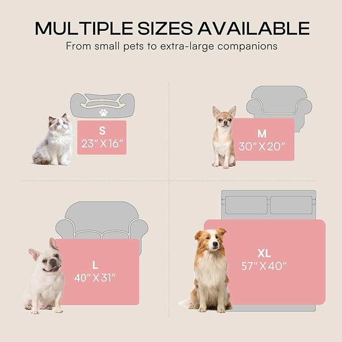 Luciphia Soft 300GSM Fleece Pet Blanket for Small Medium Large Dogs Washable 3D Textured Flannel Cat Puppy Decorative Furniture Protector Throw Durable Pink, XL(57''x40'')