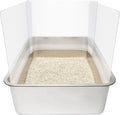 6PCS Cat Litter Box Pee Shields,Transparent Easy Clean Splash Guard for Open Top Litter Pan 14.5×11.5in- Litter Box Not Included(6, Clear)
