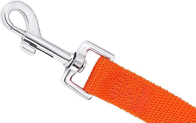AMAGOOD Dog/Puppy Obedience Recall Training Agility Lead-15 ft 20 ft 30 ft 50 ft Long Leash-for Dog Training,Recall,Play,Safety,Camping (15 feet, Orange)