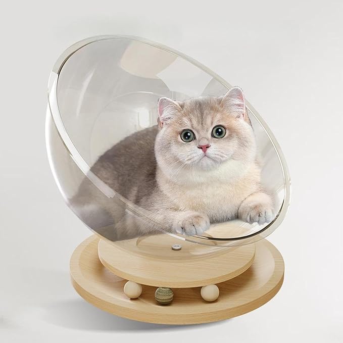 Space Capsule Cat Bed, Pet Furniture, Easy Cleaning, Universal Small Pets Activity Centre Bed Toy, Sleeping Nest for Cats, Density Board L