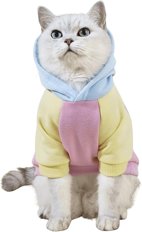 QWINEE Basic Dog Hoodie Sweatshirt Puppy Sweater Warm Cat Costumes Pet Clothes for Chihuahua Puppy Kitten Small Medium Dogs Pink Small