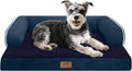 Small Dog Bed Waterproof Orthopedic Dog Beds for Medium Sized Dogs Comfy Pet Cat Bed with Sides, Washable Removable Cover
