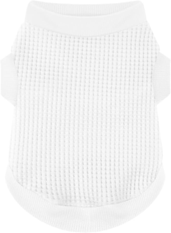 Cozy and Functional Dog Shirts for Small Puppies: Stretchable White Attire with Easy-On Design, Ideal for Chihuahuas and Yorkies - Enhance Comfort and Playfulness on Chill Days Small