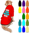 Personalized Dog Hoodie Customized with Name Photo Pet Warm Sweater Hoodie for Medium Large Dogs & Cat Puppy, Red, S