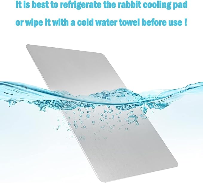 KABASI Rabbit Cooling Pad, Hamster Cool Plate Ice Bed, Pet Cooling Mat for Bunny Puppy Kitten Guinea Pig Cat & Other Small Pets Stay Cool, Bite Resistance Aluminium Alloy Cool Pads, 12x8 in