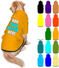 Personalized Dog Hoodie Customized with Name Photo Pet Warm Sweater Hoodie for Medium Large Dogs & Cat Puppy, Orange, XL