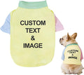 Custom Dog Shirt,Personalized Pet Apparel with Name Text Photo Image,Lightweight Breathable Puppy Kitten Cotton Vest for Small Medium Large Dogs Cats,Puppy Gift (Dopamine Yellow, Large)