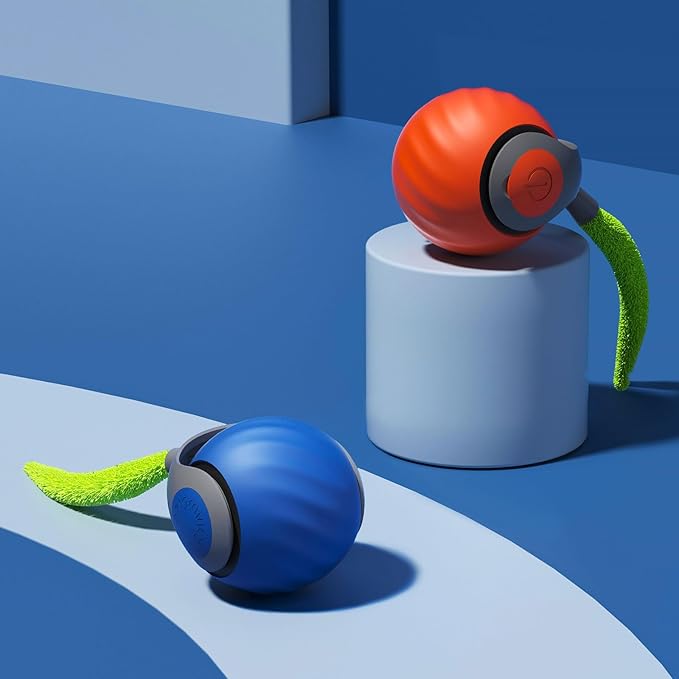 Petgravity Speedy Sprint Ball Toy for Cat Type-C Rechargeable Interactive Cats Toy 2 Set