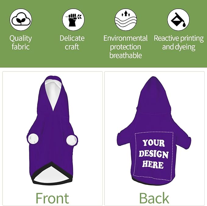 Dog Costume, Custom Dog Hoodie, Dog Name Costume Holiday Pet Pajamas Outfit, Personalized Pet Coat Costumes for Small Medium Large Dogs and Cats for Winter, Indigo, XXS