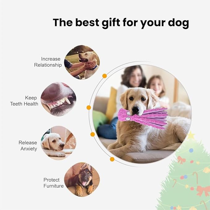 2025 New Upgrade Interactive Chew Pet Toy No Stuffing Bite-Resistant Squeaky Perfect for Puppies, Small and Medium Dogs (1pc Blue)