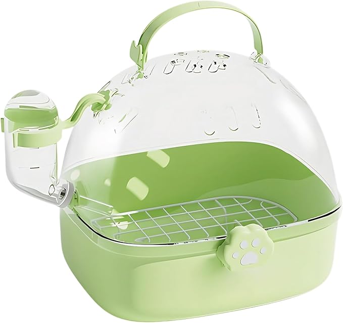 Bird Carrier Cage - PVC Small Animal Carrier with Water Bottle - Pet Bird Carrying Supplies Spacious Design for Sparrow Macaws Conures Chinchillas Budgies Cockatiels Parakeet Hedgehog