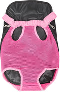 Leconpet Pet Carrier Backpack, Legs Out Adjustable Pet Front Cat Dog Carrier Backpack, Easy-Fit Dog Travel Backpack Carrier for Hiking Camping for Small Medium Puppies Cats (Fuchsia, L)