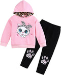 Toddler Baby Girls Clothes Long-sleeve Tie Dye Hoodie Sweatshirt Pants Hooded Outfit Set