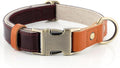 Plutus Pet Genuine Leather & Hemp Dog Collar – Adjustable Heavy Duty Pet Collar with Quick Release Metal Buckle, Soft & Stylish for Puppy and Small, Medium, Large Dogs (Copper Brown, XS)