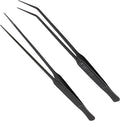 Long Tweezers for Aquascaping, 2 Pack 25cm / 9.8in Fine Tip 1mm – Tools for Aquarium Plants, Terrariums, Fish Tank & Reptile Feeding