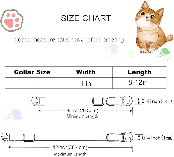 Cat Collar-2 Pack Cat Collars Shark & Dinosaur Cat Collar Breakaway with Kitten and Bell Pendant Safety Buckle Adjustable Cute Pet Collar for Boy Cats Gift for Cats and Small Pets