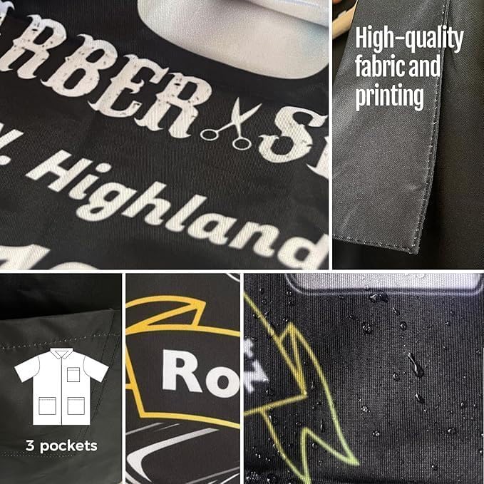 Custom Pet Grooming Jackets with Logo Text, Personalized Dog Salons Groomer Smocks, Unisex Waterproof Workwear