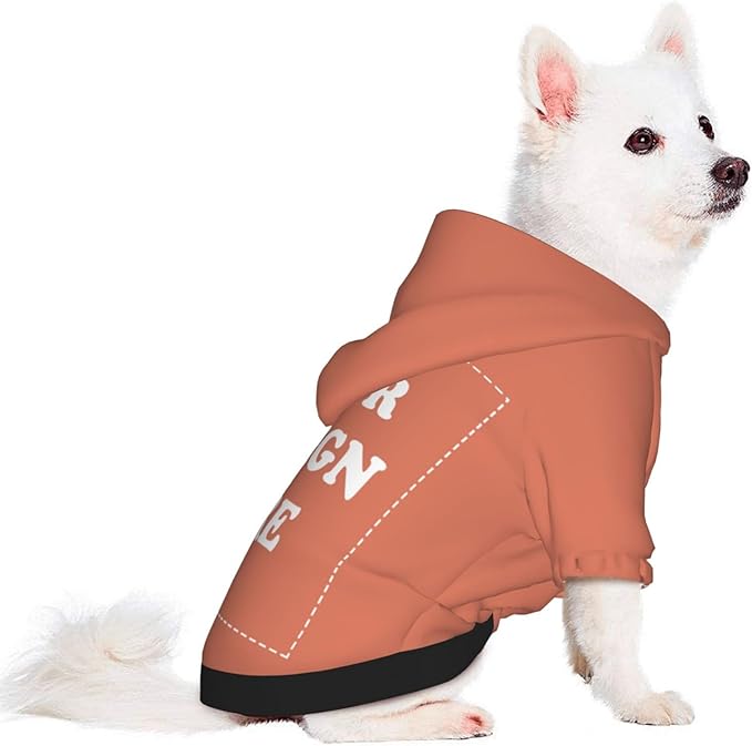 Dog Costume, Custom Dog Hoodie, Dog Name Costume Holiday Pet Pajamas Outfit, Personalized Pet Coat Costumes for Small Medium Large Dogs and Cats for Winter, Coral, XS