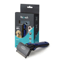 Deshedding Dog Brush for Long Hair (Medium,Blue) – Gentle Deshedding Tool for Dogs & Cats – Reduces Shedding, Without damaging Topcoat. Removes Loose Fur & Dead Undercoat.
