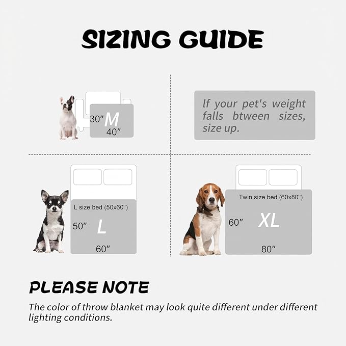 Dog Blanket Paw Bone Pattern 1 Pack 2 Super Soft Warm Flannel Sofa Cover Car Bed Protector, Urine Proof Washable Outdoor Pet Blanket for Puppy Large Dogs & Cats,40"*30" Beige