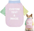 Custom Dog Shirt,Personalized Pet Apparel with Name Text Photo Image,Lightweight Breathable Puppy Kitten Cotton Vest for Small Medium Large Dogs Cats,Puppy Gift (Dopamine Pink, Medium)