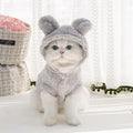 Selena Cat Bunny Ears Costume Cute Dog Kitten Hoodies Sweater Rabbit Ears Puppy Pet Apparel (Large,Gray)