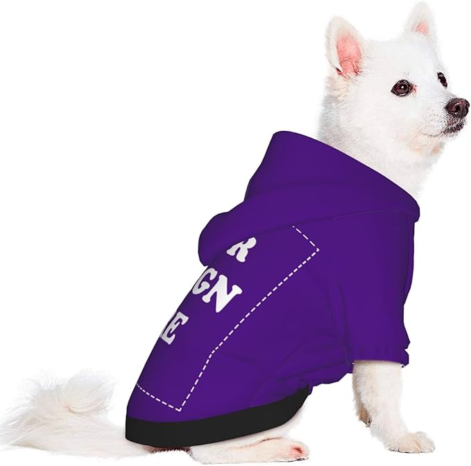 Dog Costume, Custom Dog Hoodie, Dog Name Costume Holiday Pet Pajamas Outfit, Personalized Pet Coat Costumes for Small Medium Large Dogs and Cats for Winter, Indigo, M