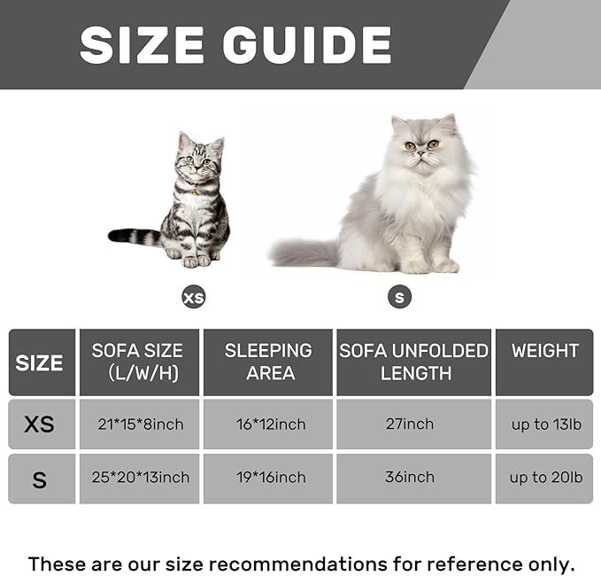 Hollypet Cat Bed Fluffy Plush Mutifuctional Double-Layer Soft Pet Couch Orthopedic Sofa Nest Beds for Small Cats and Dogs, Gray (25x20x13 inch)