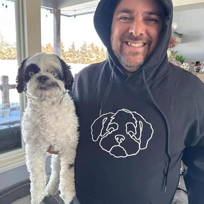 Custom Pet Embroidered Sweatshirt, Custom Dog Face Embroidered Sweatshirt, Dog Mom Sweater, Gifts for Pet Lovers, Personalized Gift for Mom, Matching Dogs and Cat Owner Sweater