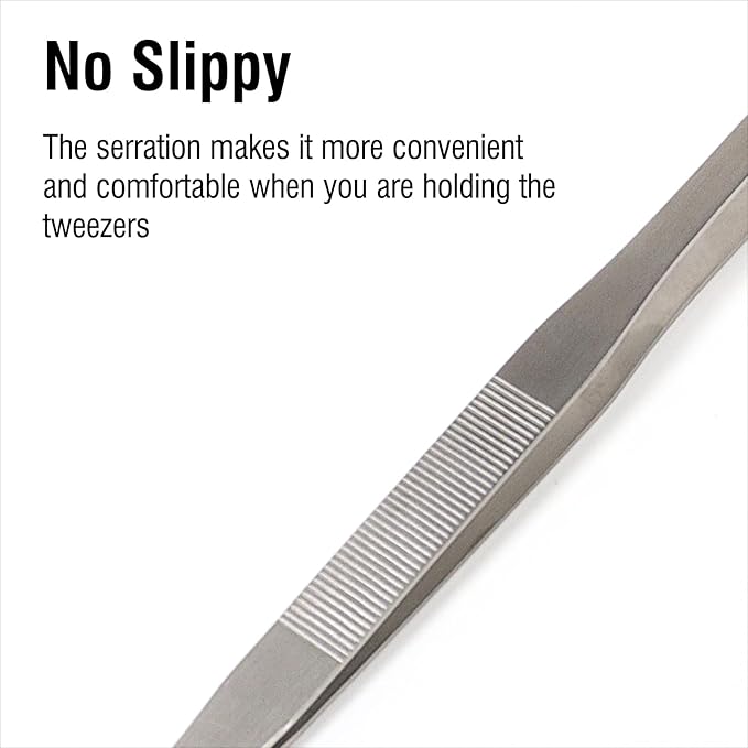 18.9 inch Heavy Duty Extra Long Tweezers for Salt & Fresh Water Fish Tank, Curved SUS 304 Stainless Steel Aquascape Tweezers for Aquarium & Terrarium, Large Metal Snake Feeding Tongs