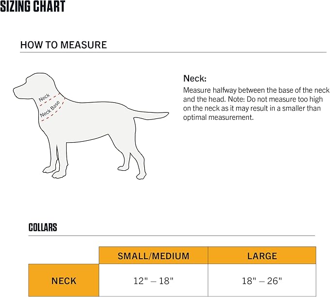 Carhartt Fully Adjustable Nylon Webbing Collars for Dogs, Reflective Stitching for Visibility, Black (Nylon Webbing), Medium