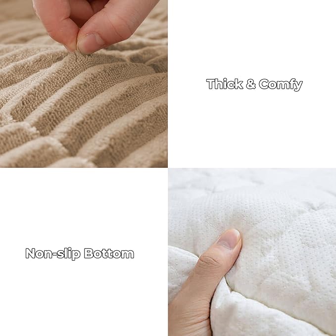 FUNNY FUZZY Pet Couch Covers for Sofa, Flannel Dog Couch Cover for Dogs Washable, Sofa Cover Furniture Protector Pet-Friendly Sofa Cover for Dogs & Kids (Light Brown, 27.6"×70.9")