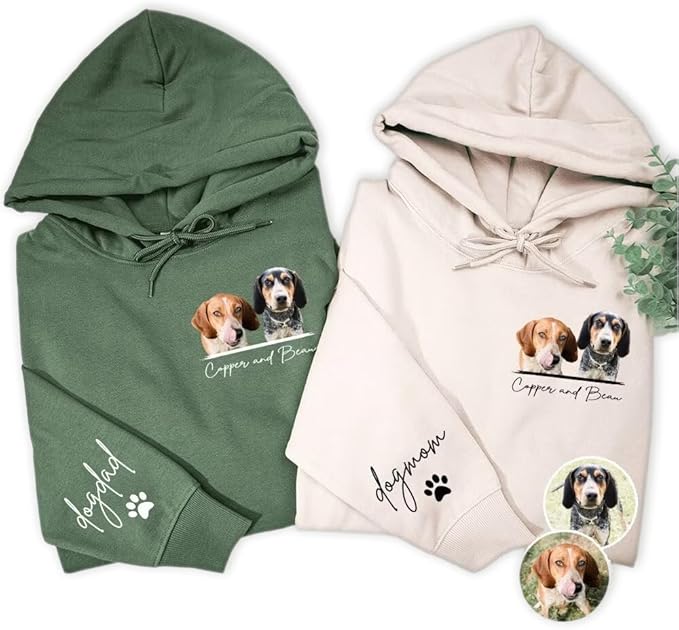Personalized Embroidered Dog Hoodie, Personalised One-Line Dog Shirt, Unisex Embroidered Dog Hoodie, Dog Lovers Gifts