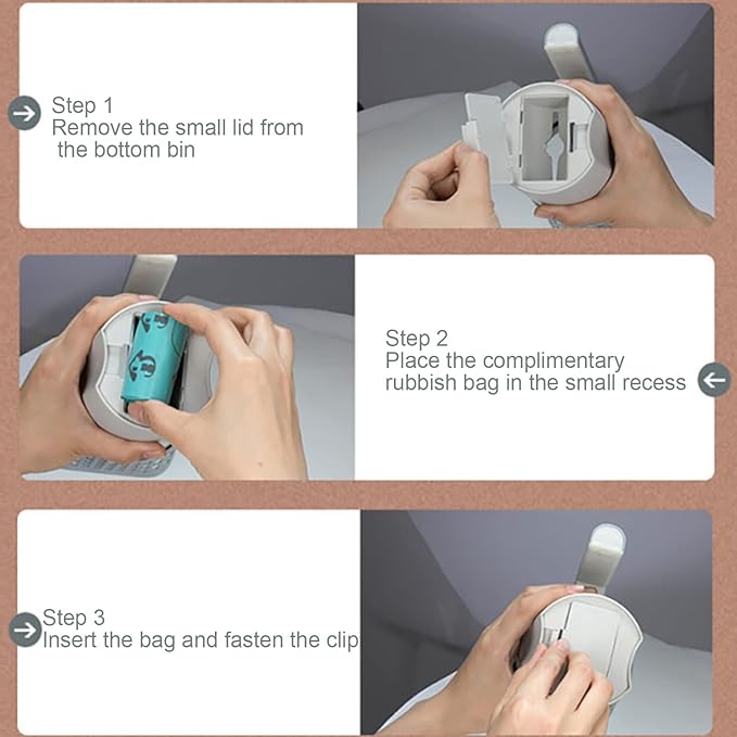 Cat Litter Scoop with Integrated Detachable Deep Shovel – Leakproof Pooper Scooper for Cat with Waste Box & 6 Rolls Odor-Control Litter Bags, Large Capacity Portable Cats Litter Disposal System