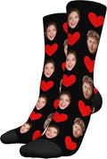 D-Story Custom Face Socks, Personalized Photo Picture on Socks, Unisex Athletic Crew Socks for Men Women