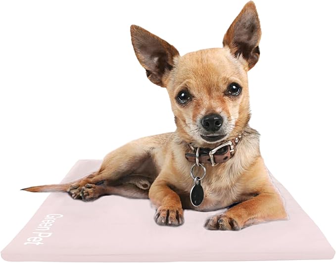 The Green Pet Shop Dog Cooling Mat Cover - Extra Small, Nude/Pink - Protect Your Cool Pet Pad from Dirt & Damage - Machine Washable