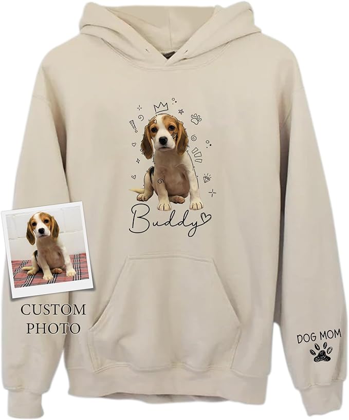 CHIARA CONTI11 Custom Dog Hoodie, Custom Pet Gifts, Custom Dog Shirt, Custom Dog Sweatshirt, Valentine's Day Gift