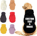 Custom Dog Hoodie, Personalized Sweatshirt with Photo Text Name Logo, Customized Hooded Sweater for Small Medium Large Dogs & Cats (Black, M)