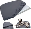 Dog Bed Cover Waterproof Replacement Machine Washable Covers for 36x27 Inch Dog Bed Heavy Duty Scratch Resistant Mattress Protector Pet Bed Cover Only Grey