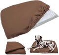 Dog Bed Cover Waterproof Replacement Machine Washable Covers for 54x44 Inch Dog Bed Heavy Duty Scratch Resistant Mattress Protector Pet Bed Cover Only Brown