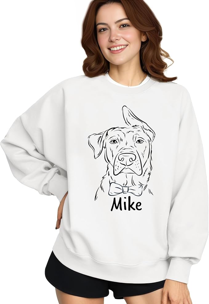 Custom Dog Face Sweatshirt Hoodie T-Shirt, Custom Pet Name, Personalized Pet Photo, Dog Lovers Gifts, Christmas