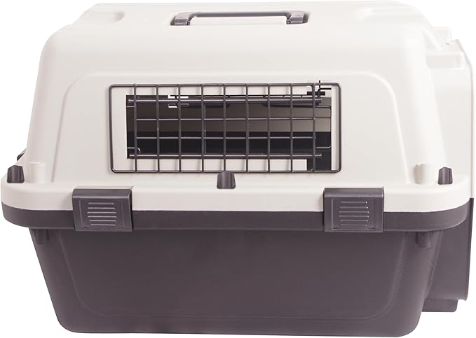 Plastic Dog/Cat Crate Portable Travelling Pet Kennel Without Wheel for Dogs/Cats, Small, Tan