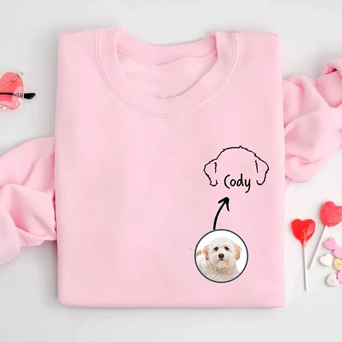 Custom Dog Face Sweatshirt Hoodie T-Shirt, Custom Pet Name, Personalized Pet Photo, Dog Lovers Gifts, Christmas