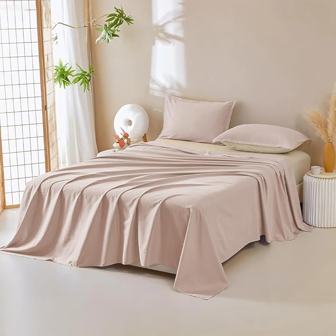 DUJUIKE Waterproof Bed Cover for Dog and Cats,Pet Hair Resistant Bed Sheet Cover, Protective BedCover with 100% Waterproof Breathable Thin Fabric (Camel, Super King 90 * 118 inch)