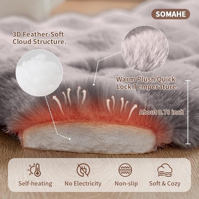 Self-Warming Cat Sleeping Bag, Enclosed Hooded Snuggle Sack with Dual-Side Plush Cat Cave Bed, Portable Foldable Pet Sleeping Pod for Indoor & Travel, Anti-Static, 21.7"x17.7"Blue White